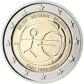 Κοινή όψη αναμνηστικού κέρματος των 2 ευρώ που εκδόθηκε το 2009των 2 ευρ