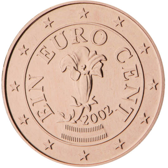 1 EURO CENT Coins of different European Countries