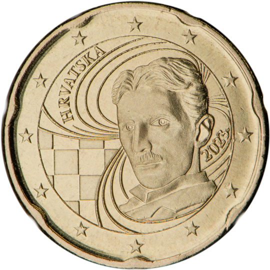 Diseño definitivo de la moneda de 1 euro de Croacia